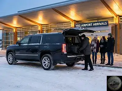 Luxury Black SUV Service Edmonton with Magnetic Air Ride