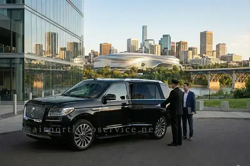 Executive Edmonton Chauffeur Service near Rogers Place and West Edmonton Mall